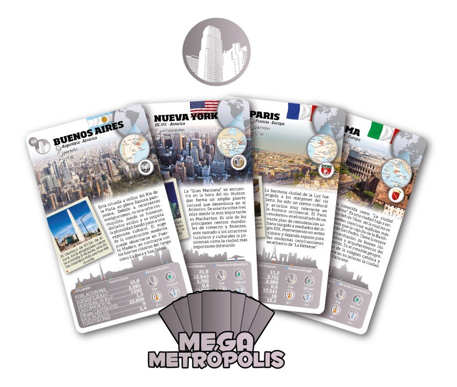 Luminias Mega Metropolis Juego De Cartas Enciclopédico