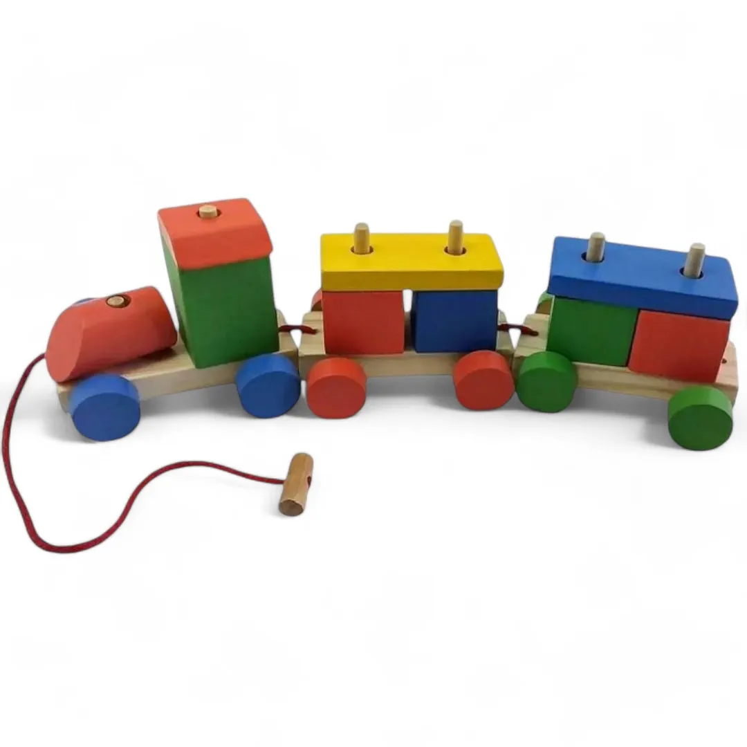 tren encastre madera