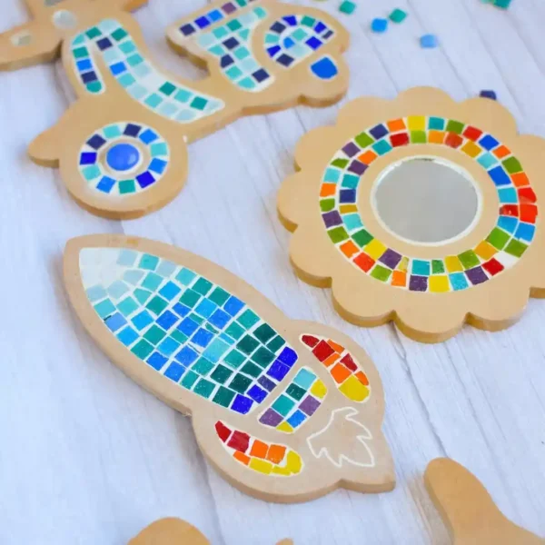 Kit de mosaiquismo para pequeños artistas - Flor espejo
