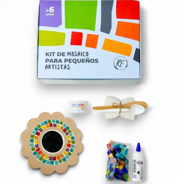 Kit de mosaiquismo para pequeños artistas - Flor espejo