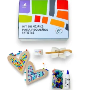 Kit de mosaiquismo para pequeños artistas - 2 corazones
