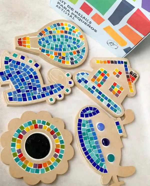 Kit de mosaiquismo para pequeños artistas - Flor espejo