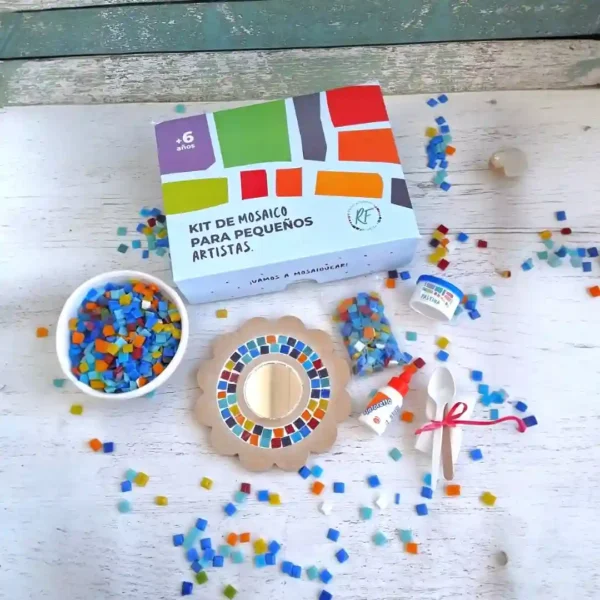 Kit de mosaiquismo para pequeños artistas - Flor espejo