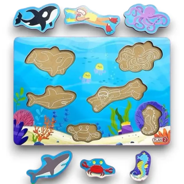 Encastre con relieve bajo el mar