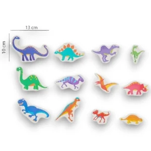 Dinosaurios al agua en bolsa de red