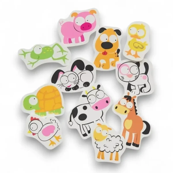 Animalitos de granja al agua