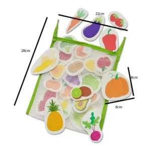 Vegetales al agua en bolsa de red
