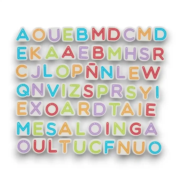 Letras al agua en goma eva