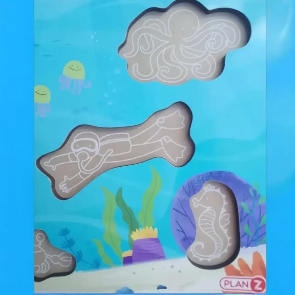 Encastre con ayuda bajo el mar