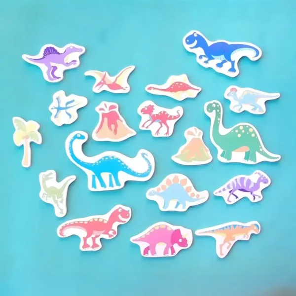 Dinosaurios al agua en bolsa de red