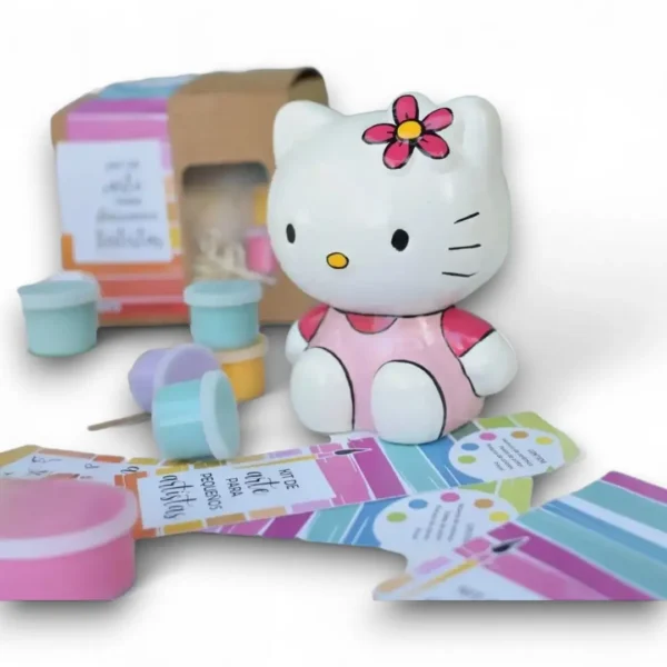 Kit de arte - Pintura en cerámica alcancía Kitty