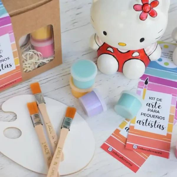 Kit de arte - Pintura en cerámica alcancía Kitty