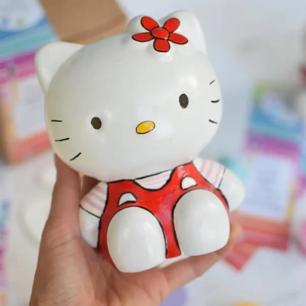 Kit de arte - Pintura en cerámica alcancía Kitty