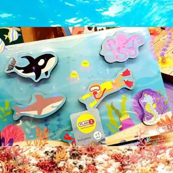 Encastre con relieve bajo el mar