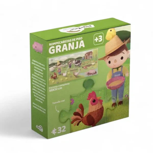 Romprcabezas de piso Granja 32 piezas