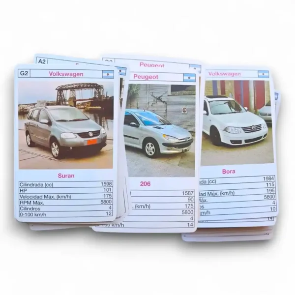 Naipes Match 4 Autos del 90 y los 2000