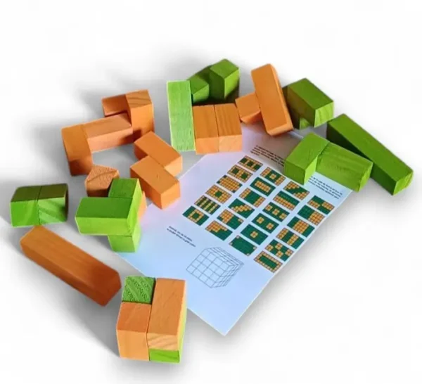 Tetris doble 3D de madera