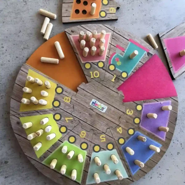 Puzzle circular trencito didactico - Imagen 7