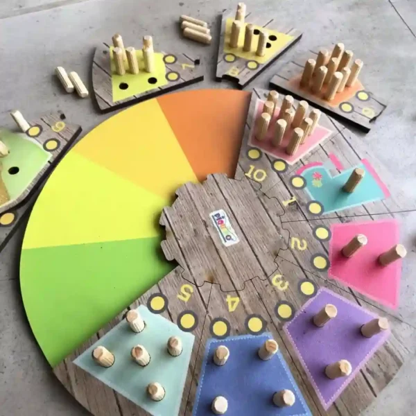 Puzzle circular trencito didactico