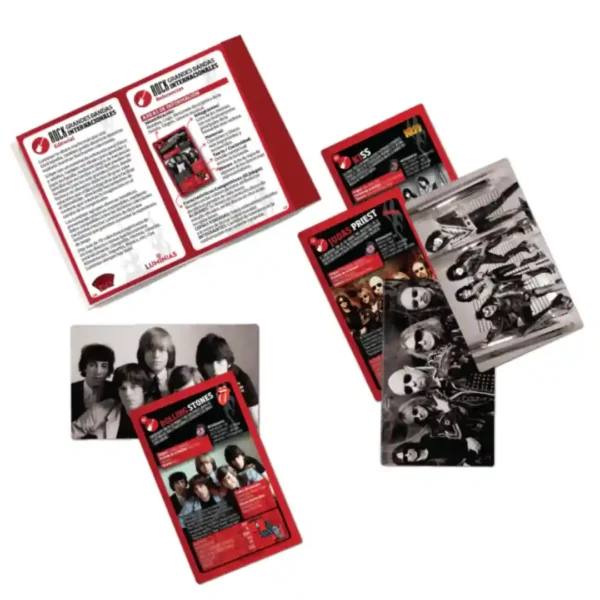 Luminias Grandes bandas del Rock nInteracional Juego De Cartas Enciclopédico