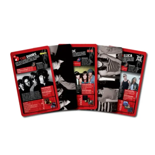 Luminias Grandes bandas del Rock nInteracional Juego De Cartas Enciclopédico
