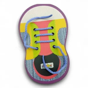 Zapatilla de madera con cordones