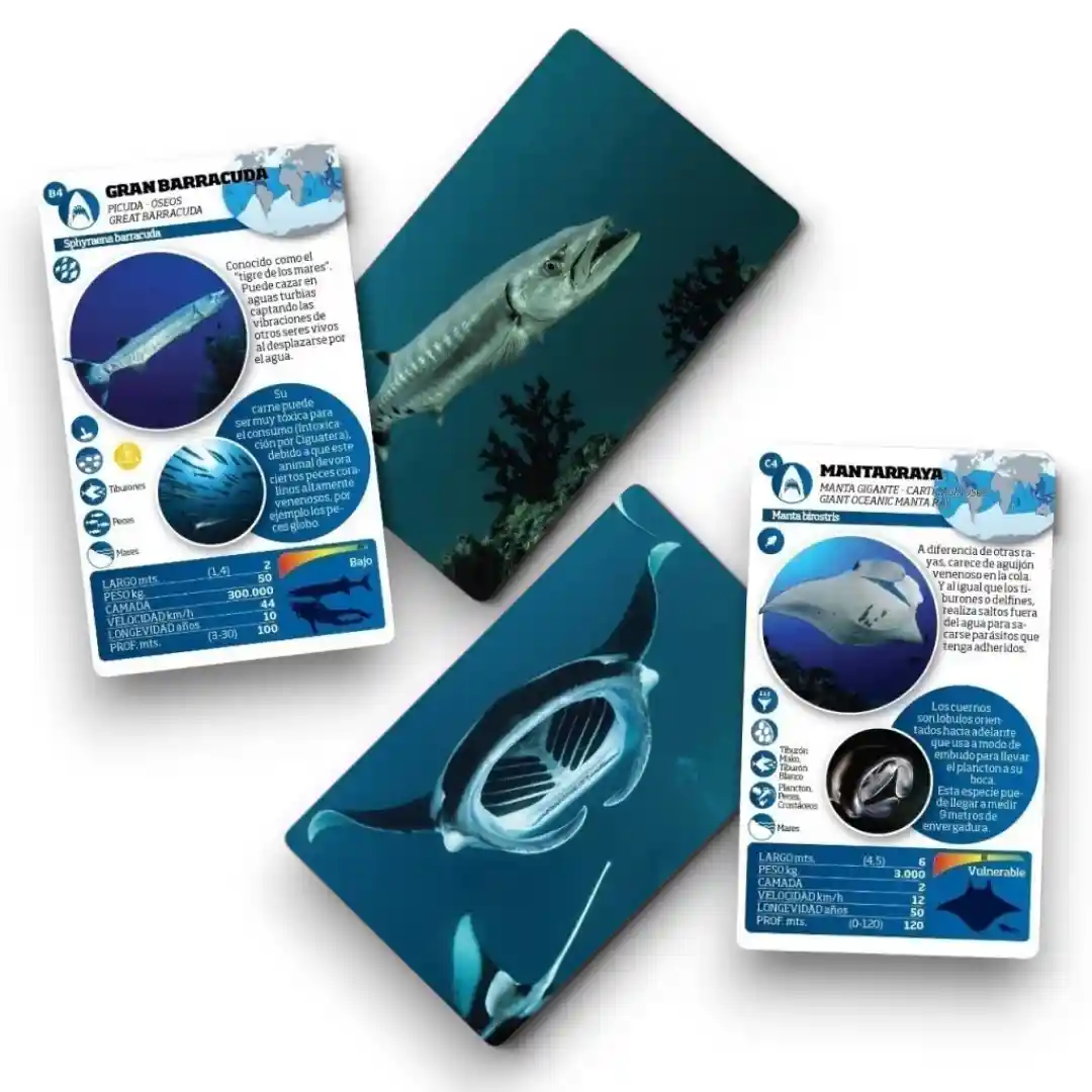 Luminias Gigantes de las Profundidades juego de cartas enciclopédico versión CLAP! - Imagen 4